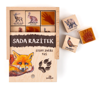 Dětská razítka 9 kusů - Stopy zvěře