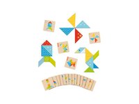 Dřevěná hra Tangramy s předlohami