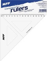 Pravítko trojúhelník 45 s ryskou čiré 5310118