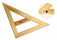 Rovnoramenný trojúhelník dřevěný 45° s protiskluzem
