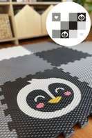 Minideckfloor podlaha - tučňáci a srdíčka