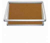 Korková horizontální vitrína se zámkem