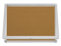 Exteriérová vitrína s horizontálním otevíráním a korkovou výplní