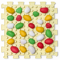 Masážní podložka Puzzle Mix PLÁSTVE + sada KAMENY
