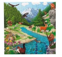 Živé puzzle horská příroda + free app