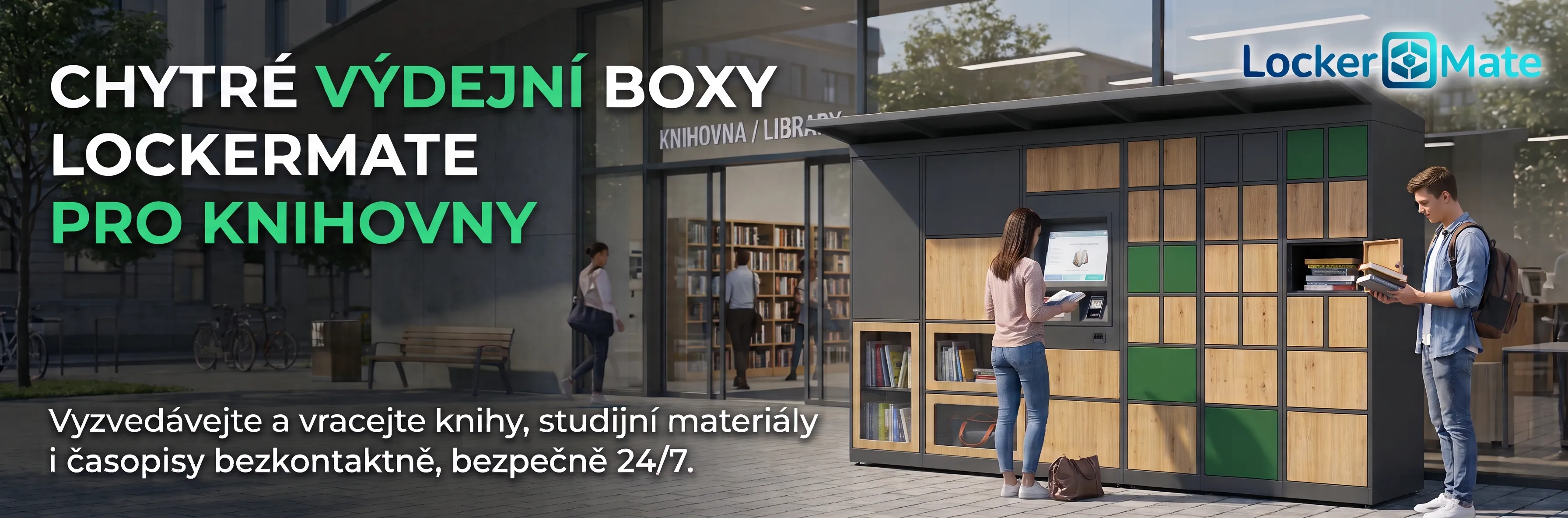 Půjčovní a výdejní boxy LockerMate na knihy