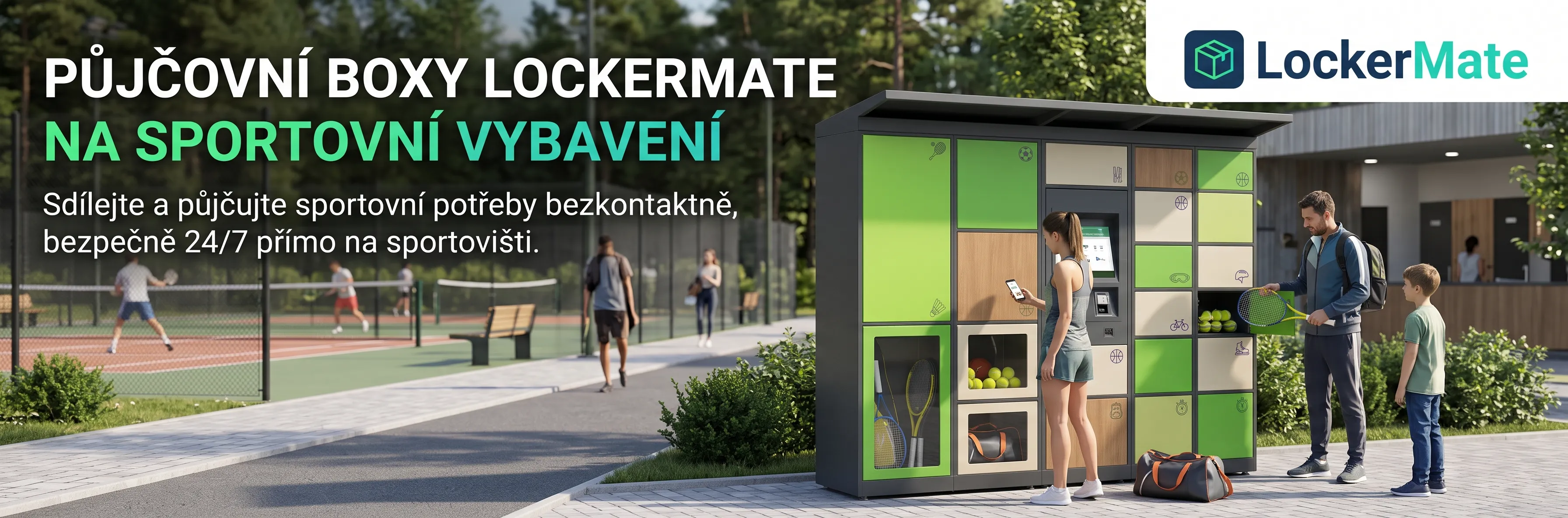 Půjčovní boxy LockerMate na sportovní vybavení