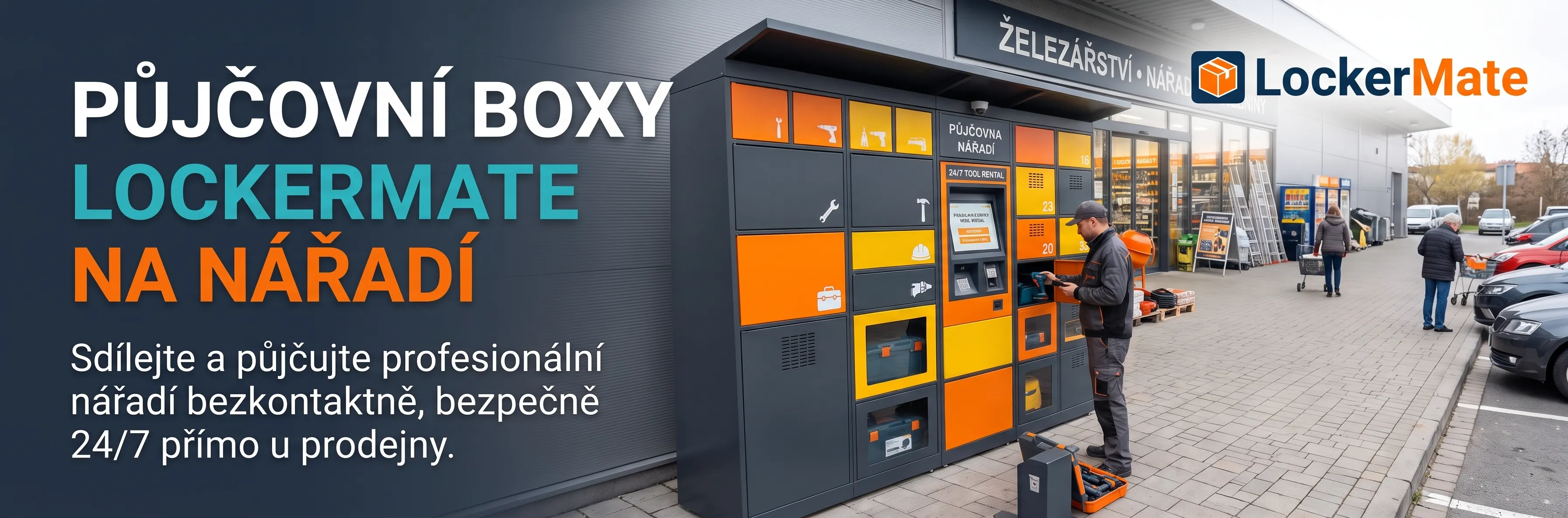 Půjčovní boxy LockerMate na nářadí