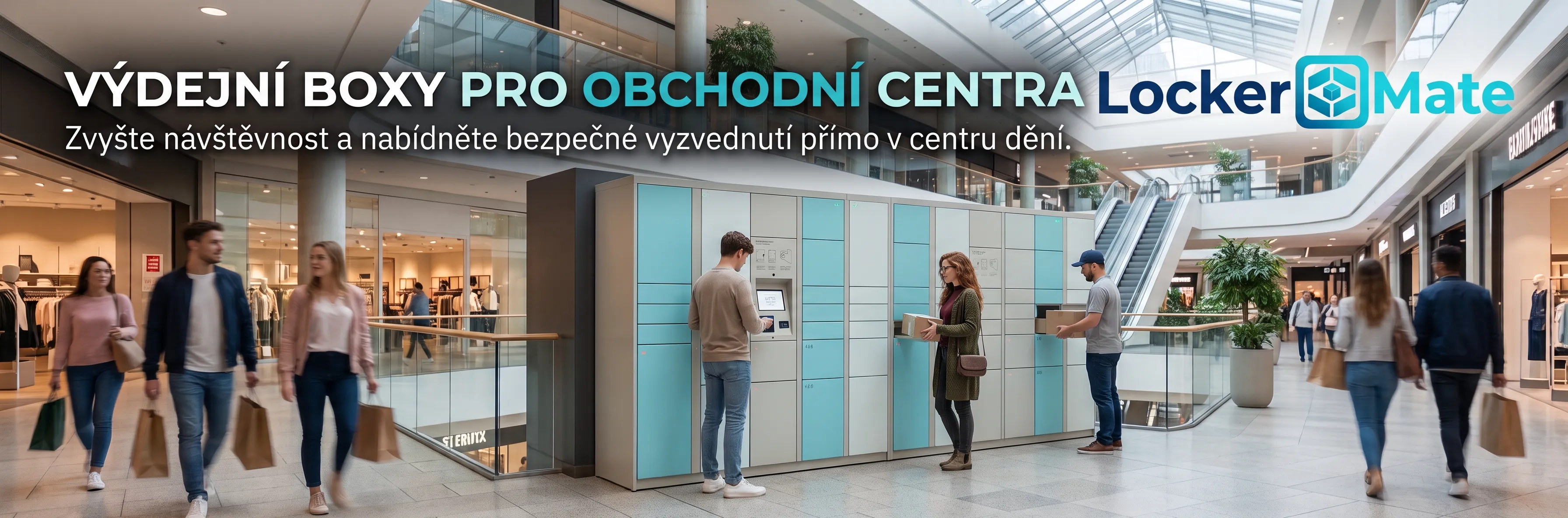 Výdejní boxy pro obchodní centra