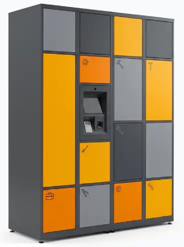 Půjčovní box na nářadí - oranžový