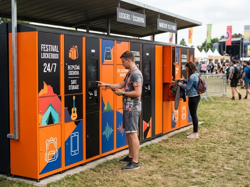 Úschovní boxy pro festivaly