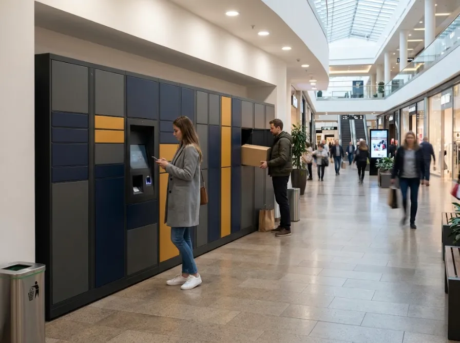 Výdejní boxy pro obchodní centra